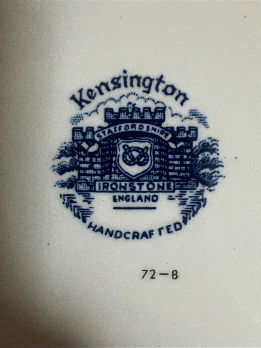 Strafforshire Kensington Ironstone Coventry Blue Vintage  Covered Butter Dish